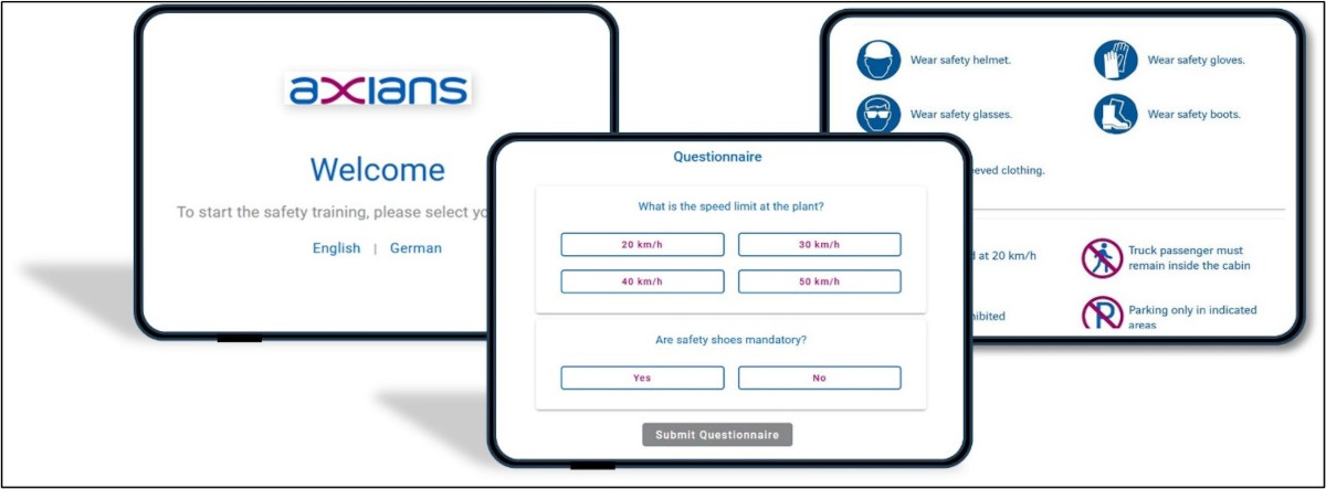 Axians IAS VAS Safety Training App - Product Screenshots